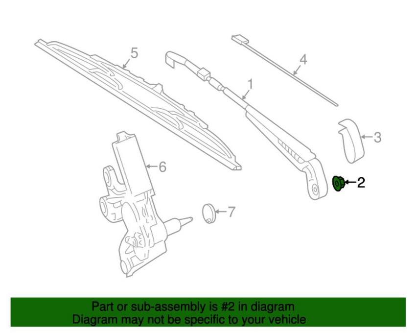 Mercedes Back Glass Wiper Arm Nut 304032008006